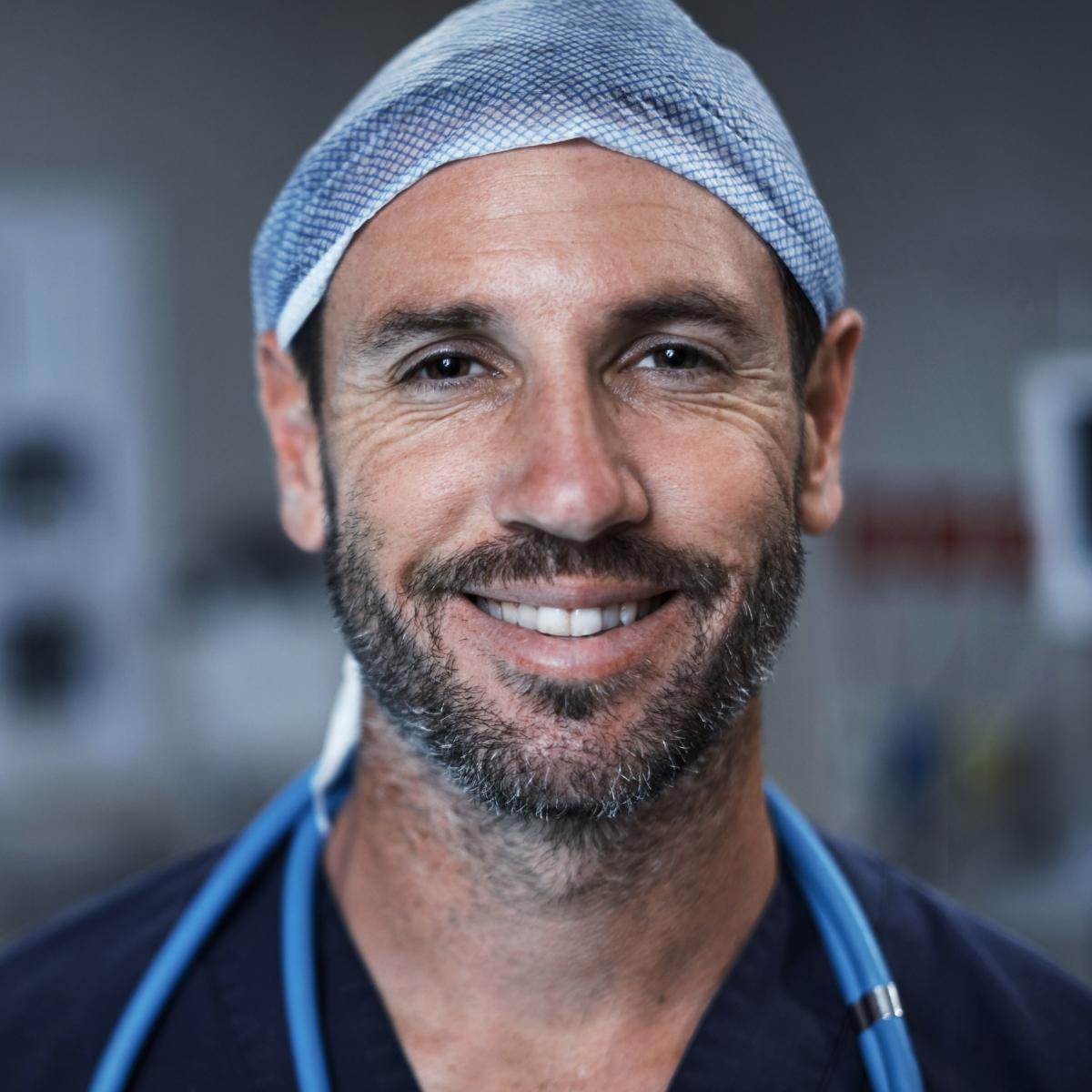 Surgeon smiling